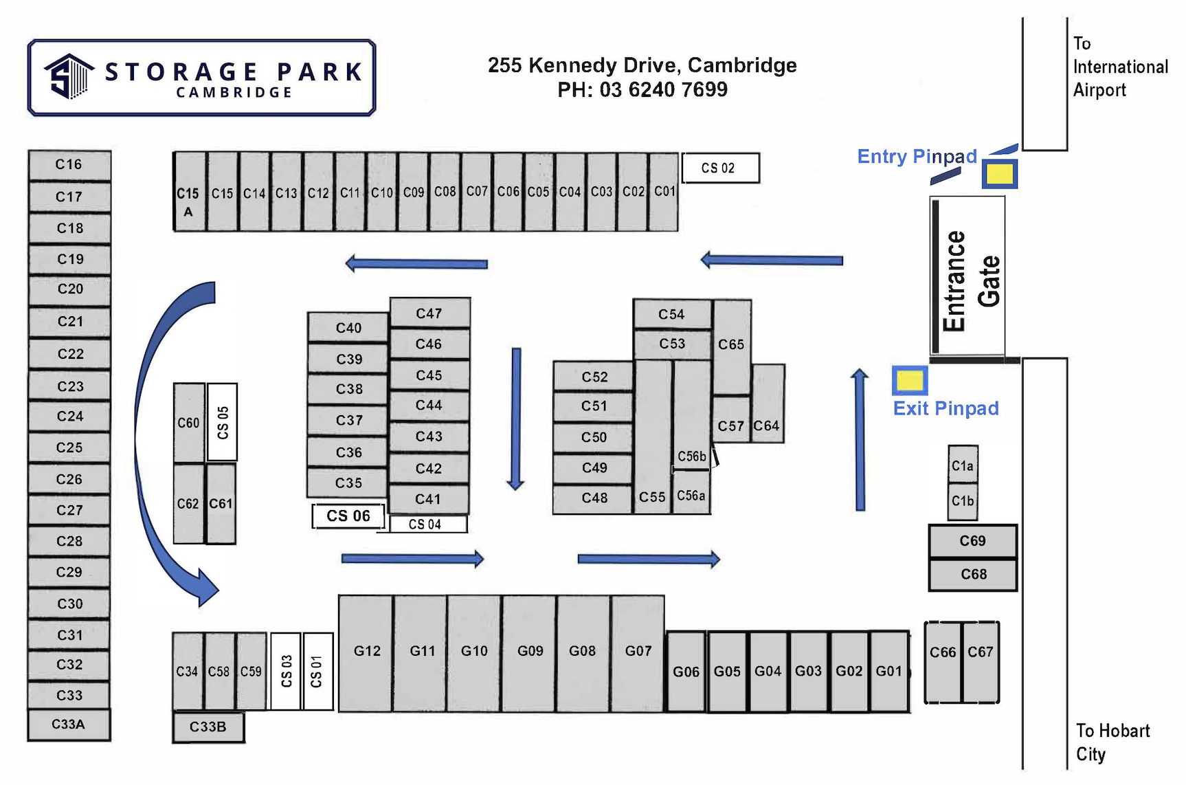 Storage Park - Cambridge Map